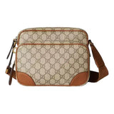 Gucci GG Monogram Shoulder Bag - Brown