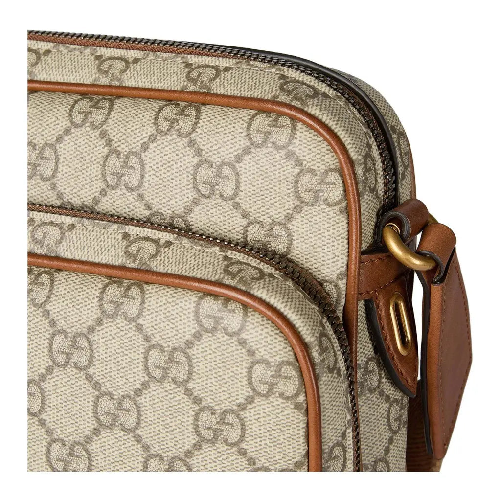 Gucci GG Monogram Shoulder Bag - Brown
