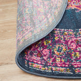 Babylon 211 Navy Round Rug