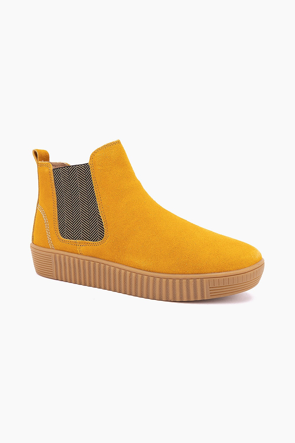 Silver Lining Vanity Mustard Suede