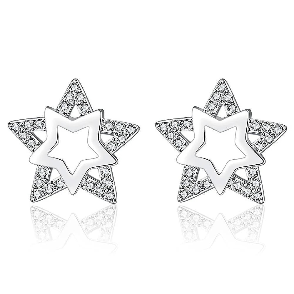 Bullion Gold Glowing Star Earrings