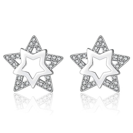 Bullion Gold Glowing Star Earrings