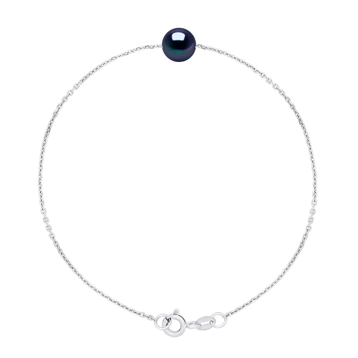 Manufacture Royale Bracelet Freshwater Pearl Black Sterling Silver 7-8mm