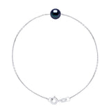 Manufacture Royale Bracelet Freshwater Pearl Black Sterling Silver 7-8mm