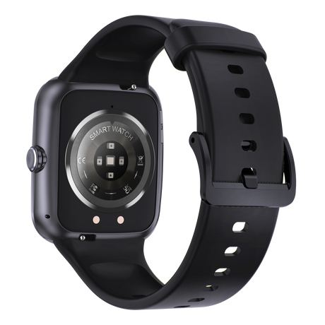 Bluetooth Smart Watch 1.96" TFT Touch Screen Temperature Heart Rate Blood Pressure BT 5.0 - Black