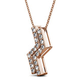 Boxed Zigzag Set Embellished with SWAROVSKI® Crystals In Rose Gold