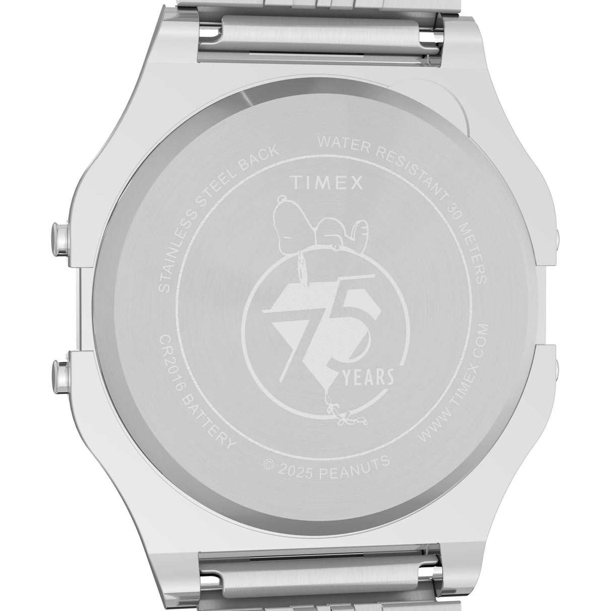 Timex Peanuts T80 Silver Black Leather