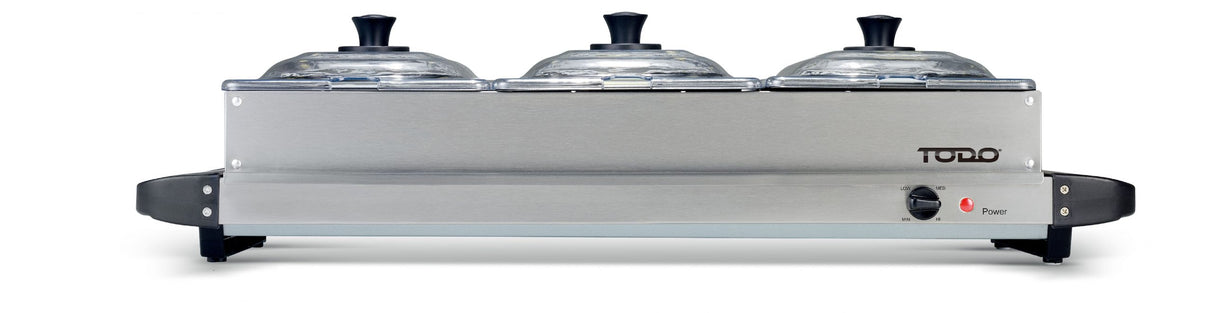 TODO 400W Buffet Server Electric 2L Serving Pot X3 Adjustable Thermostat