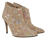 Bosccolo Womens Boots - Flowers On Beige
