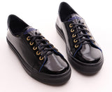 Bosccolo Womens Sneakers - Black+Blue