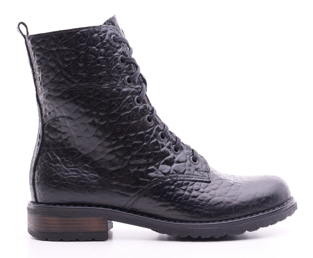 Bosccolo Womens Boots - Black Embossed