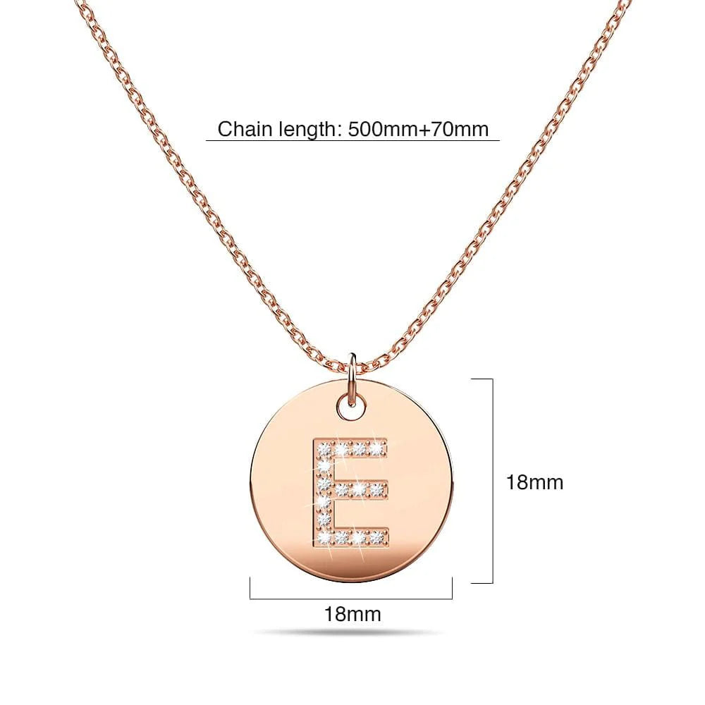Bullion Gold Initials Fabulous Alphabet Letter Necklace Rose Gold Layered Steel Jewellery