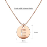 Bullion Gold Initials Fabulous Alphabet Letter Necklace Rose Gold Layered Steel Jewellery