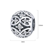 Solid 925 Sterling Silver Infinity CZ Charm