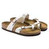 Birkenstock Unisex Mayari Birko-Flor Thong Regular Fit Sandals - Graceful Pearl White