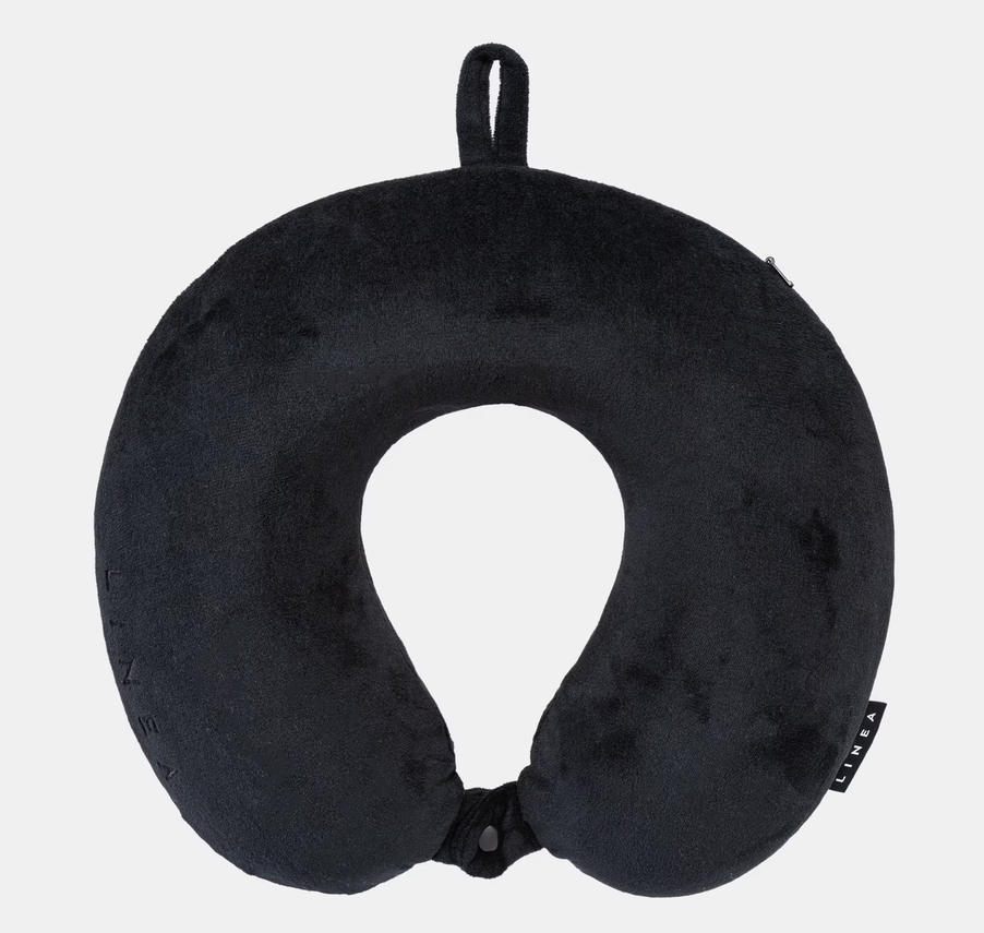Linea Memory Foam Travel Neck Pillow - Black