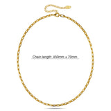 Bullion Gold Flat Paperclip Link Chain Gold Plated Necklace