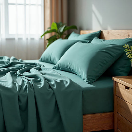 Royal Comfort Bamboo Cooling 2000TC Sheet Set-Aqua