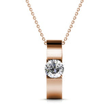Krystal Couture Shine Bright Pendant Necklace in Rose Gold Embellished with SWAROVSKI Crystals