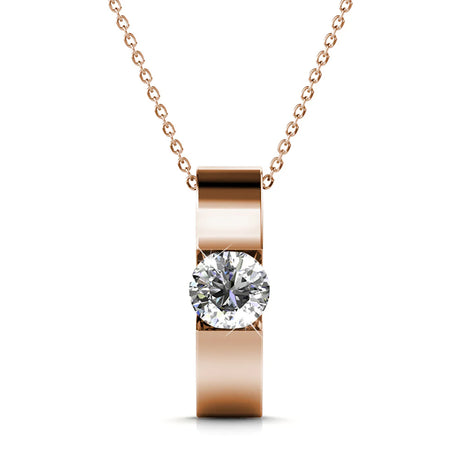 Krystal Couture Shine Bright Pendant Necklace in Rose Gold Embellished with SWAROVSKI Crystals