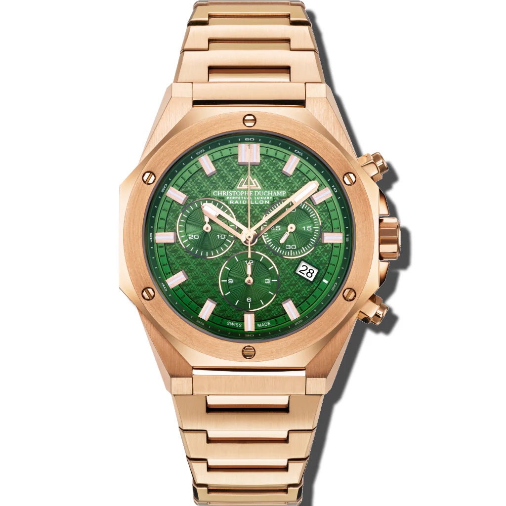 Christophe Duchamp Raidillon Chrono - Green Dial & 316L Stainless Steel Strap