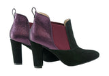 Bosccolo Womens Boots Elastic-Sides - Purple / Black