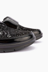 G Comfort Women's P 8223 Black Patent Stretch