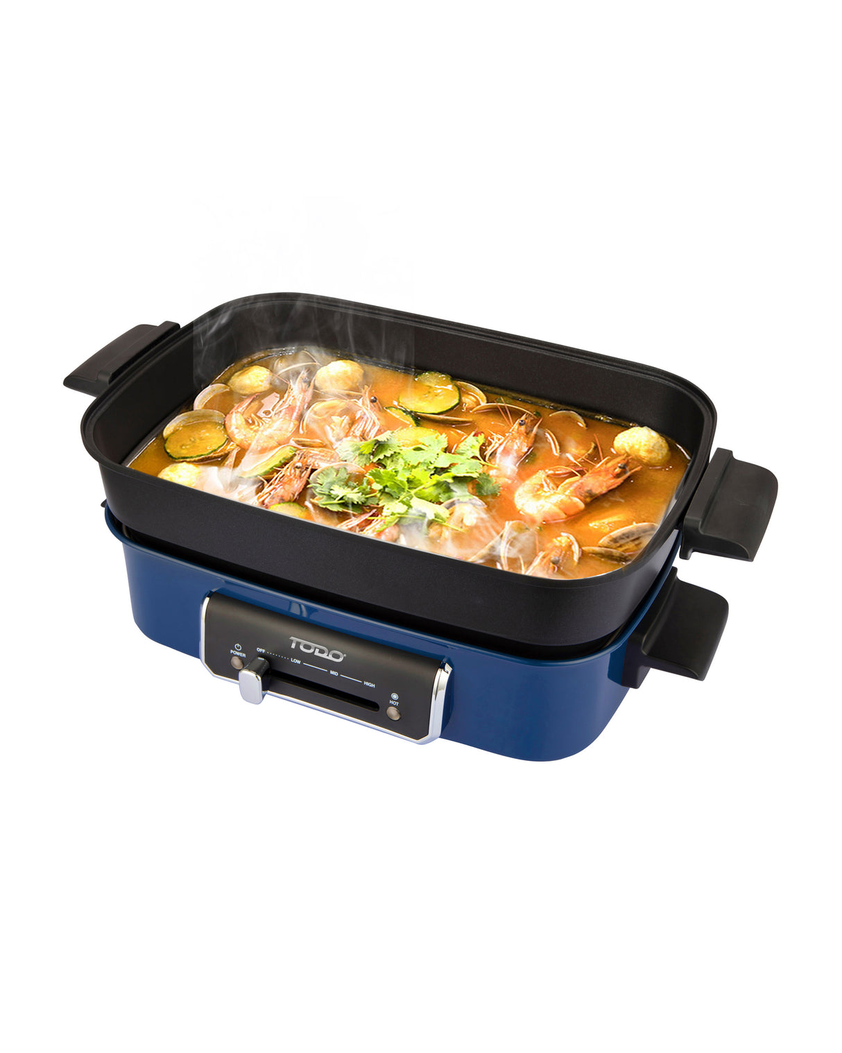 TODO 1400W 3-in-1 Electric Multifunction Cooking Pot BBQ Grill Pan Hot Pot