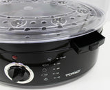 TODO 9L Steam Cooker Steamer 3 Tray 800W Power Dial Timer Healthy Stackable