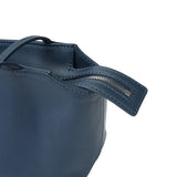 BAMEI Goatskin Leather Trapezoid Shoulder Bag - Navy