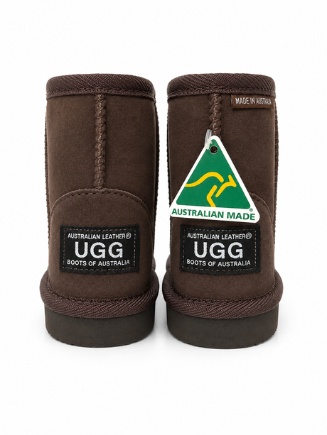 Australian Leather Ugg Kids Classic Short - Chocolate - AU6
