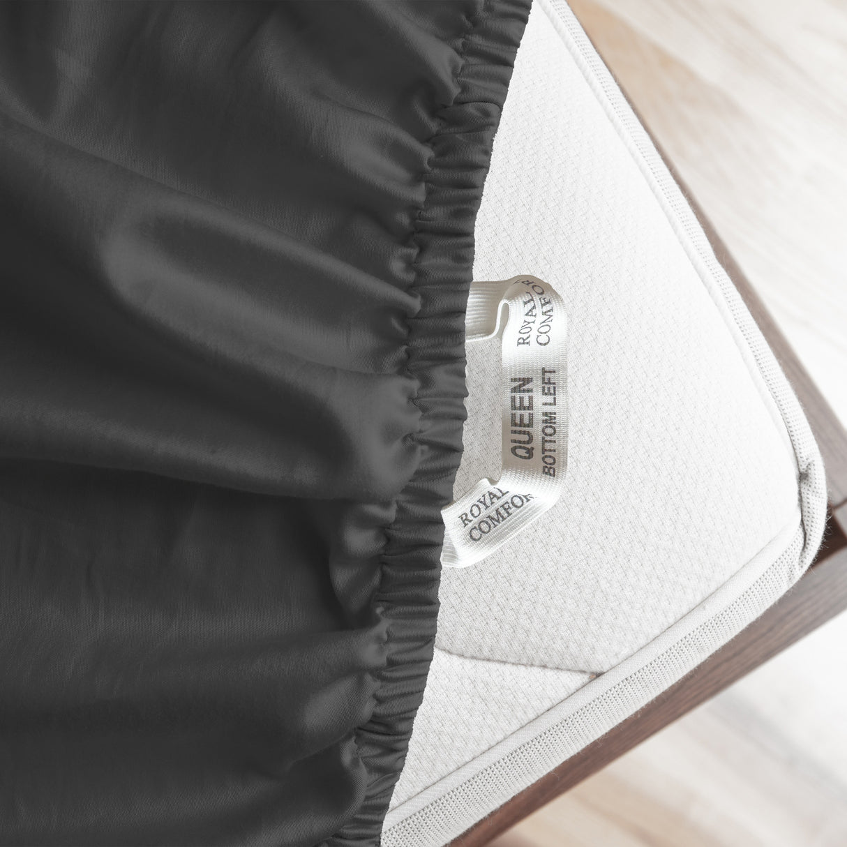 Royal Comfort Signature Bamboo Cotton Sheet Set- Charcoal