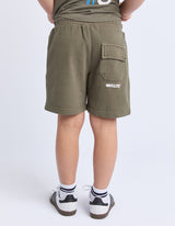 St Goliath Boys Podium Fleece Short - Khaki