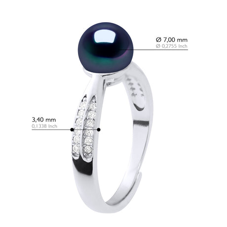 Ring Jewelry - Black Tahiti - Longueur 42 cm