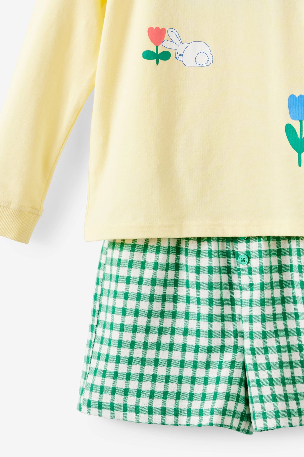 Cotton On Kids Sweet Bunny Long Short Pj Set - Baby Yellow/Hoppy Days