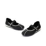 Sport Ballet Mary Jane Flats - Black