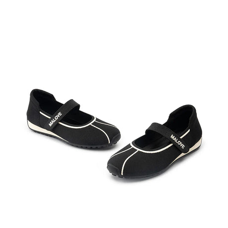 Sport Ballet Mary Jane Flats - Black