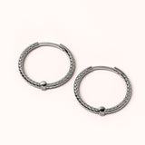 Solid 925 Sterling Silver Helical Huggie Earrings in Silver