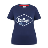 Lee Cooper Diamond T Shirt Ladies in Navy