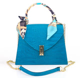 Bosccolo Handbag - Blue  Croco