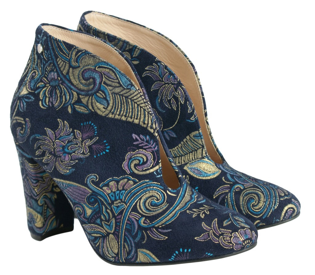 Bosccolo Womens Boots - Navy Blue/Gold/Blue