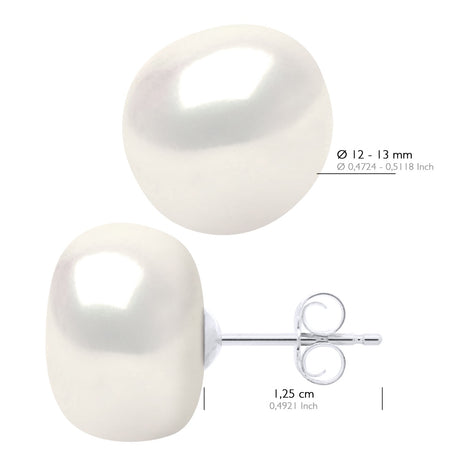 Earrings White Gold - Natural White