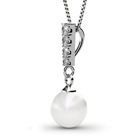 Krystal Couture Lustrous Pendant Necklace Embellished with Swarovski Crystals