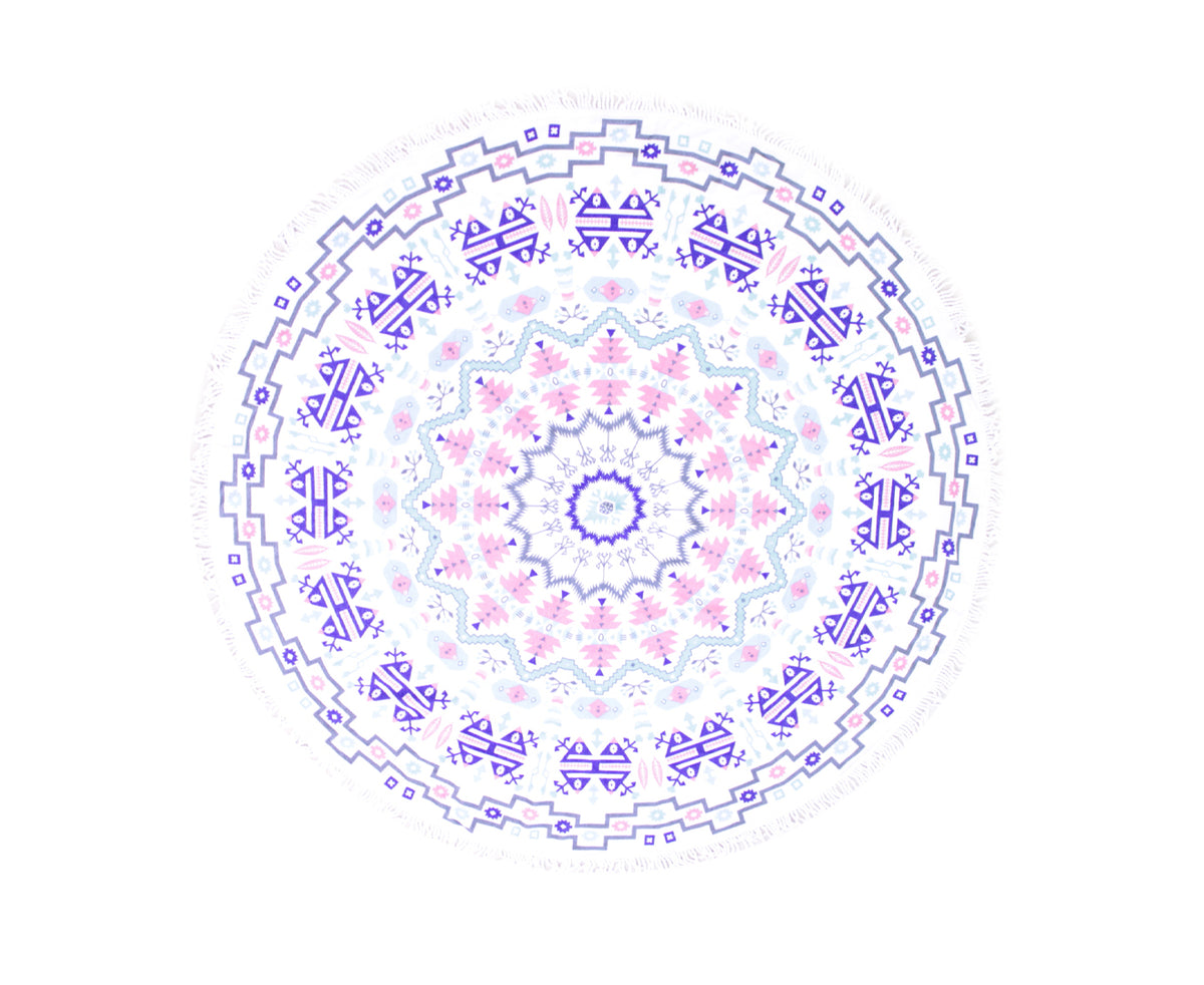 TODO Luxury Thick Microfiber Round Beach Towel Throw Rug Ttowel Cotton Candy