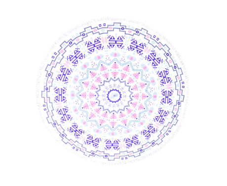 TODO Luxury Thick Microfiber Round Beach Towel Throw Rug Ttowel Cotton Candy