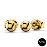 Bullion Gold Ball Stud Earrings 5mm