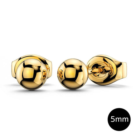 Bullion Gold Ball Stud Earrings 5mm