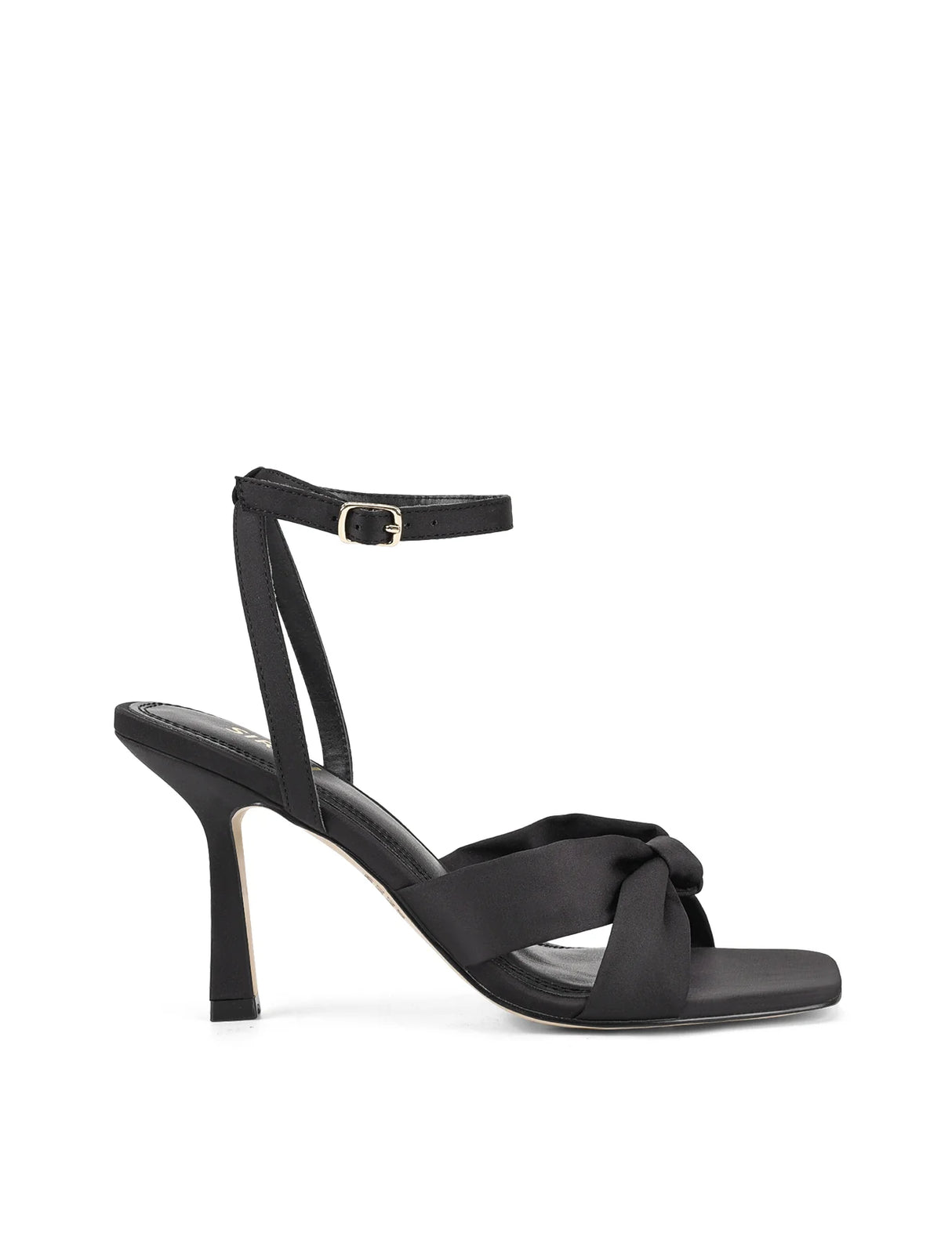 Siren Knot Sandals - Black Satin