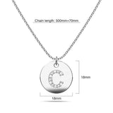 Bullion Gold Initials Fabulous Alphabet Letter Necklace White Gold Layered Steel Jewellery