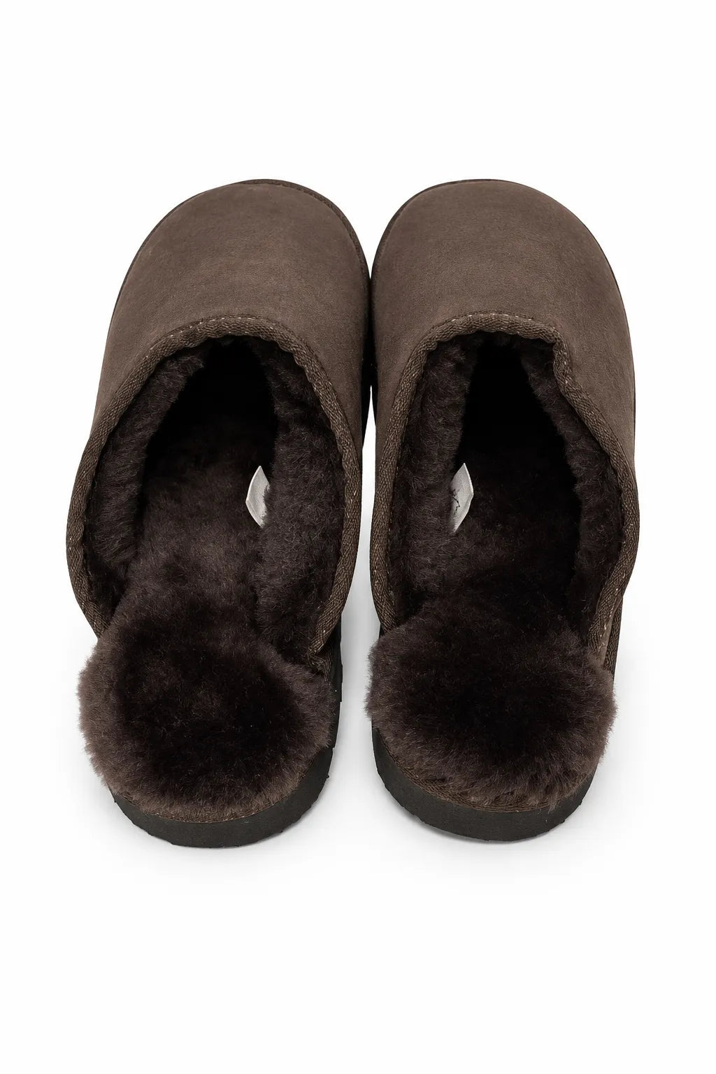 Australian Leather Ugg Scuffs Slipper - Chocolate - AU7-8